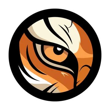 Tiger Eye Emblem Vector Illustration Stock Illustration