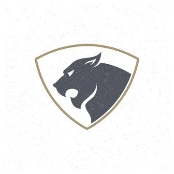 Tiger face Design Element in Vintage Style for Logotype Stock Illustration