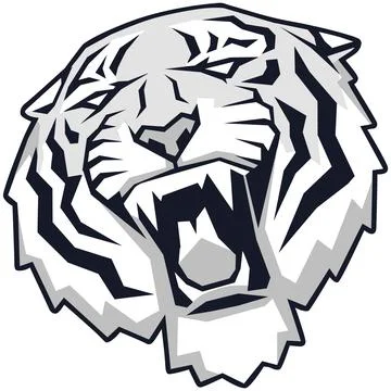 Tiger Face Expression Illustration. Tattoo Art. Vector. Illustrazione stock