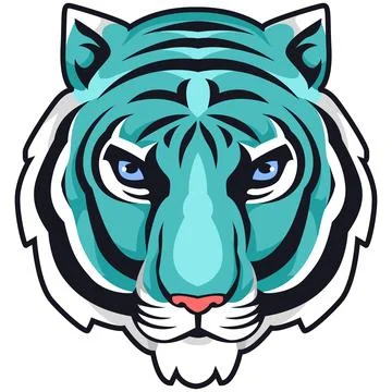 Tiger Face Expression Illustration. Tattoo Art. Vector. Stock Illustration