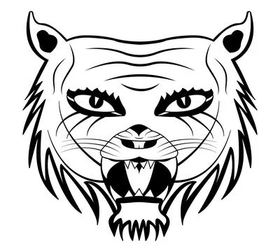 Tiger face icon Stock Illustration