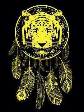 Tiger face Stock Illustration