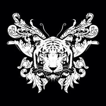 Tiger face Stock Illustration