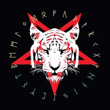 Tiger face Stock Illustration