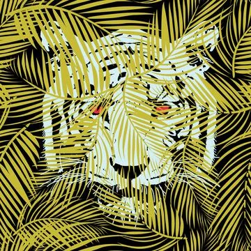 Tiger face Stock Illustration