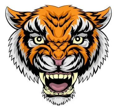 Tiger face illustration Stock Illustration