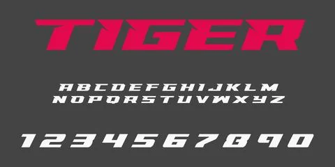 Tiger Font Vector – Bold Animal‑Inspired Typography for Logos Stock Illustration