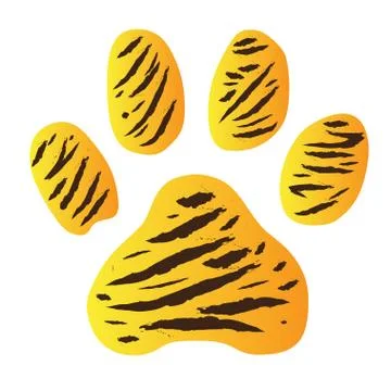 Tiger footprint Illustrazione stock