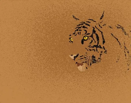 Tiger grunge Stock Illustration