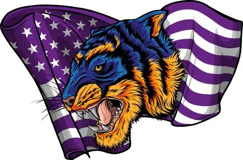 Tiger head in detailed style vector illustration design Illustrazione stock