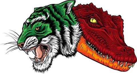 Tiger head in detailed style vector illustration design Stock Illustration