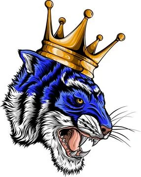 Tiger head in detailed style vector illustration design Illustrazione stock