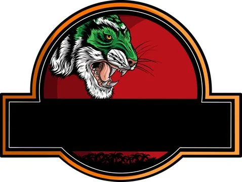 Tiger head in detailed style vector illustration design 스톡 일러스트