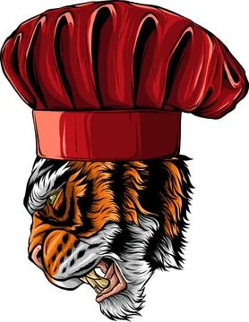Tiger head in detailed style vector illustration design Stock Illustration