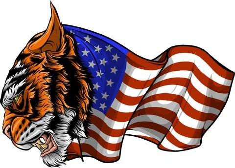 Tiger head in detailed style vector illustration design 스톡 일러스트