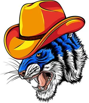 Tiger head in detailed style vector illustration design Stock Illustration