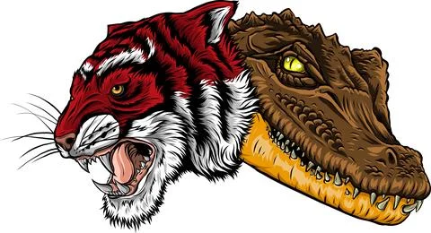Tiger head in detailed style vector illustration design Stock Illustration