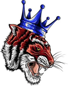 Tiger head in detailed style vector illustration design Stock Illustration
