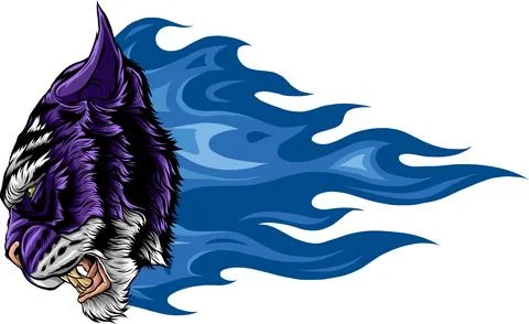 Tiger head in detailed style vector illustration design 스톡 일러스트