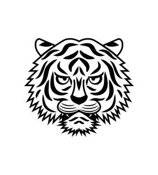 Tiger head face isolated Vector illustration Stock Illustration