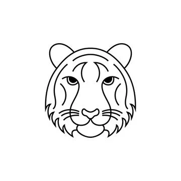 Tiger head icon Stock Illustration