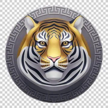 A Tiger Head Illustrazione stock