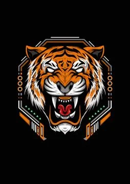 The Tiger head illustration Stock-Illustration