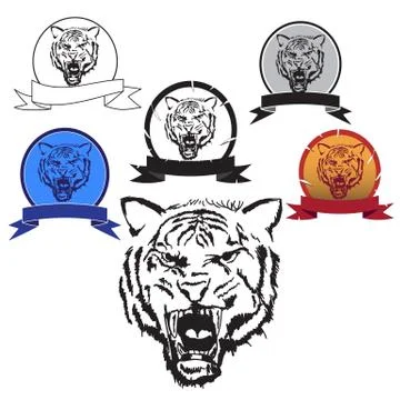 Tiger head image Stock Illustration