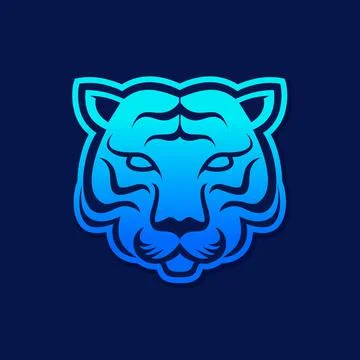 Tiger Head Logo Design, Gaming e-sport Icon Stock Illustration