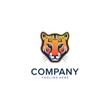 Tiger head logo design vector template Stock Illustration