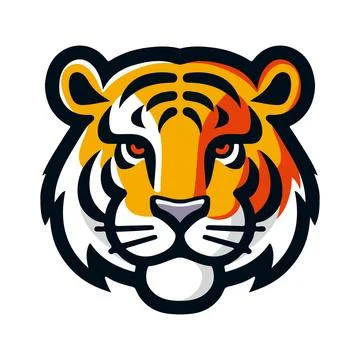 Tiger head logo icon template 2 Stock Illustration