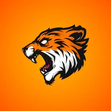 Tiger Head Mascot Logo Gaming Esports Stock Illustration