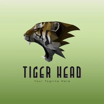 Tiger Head Mosaic Logo template design for brand or company and other Stock Illustration