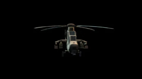 Tiger Helicopter Animation 1 - Alpha 動画素材 25097130