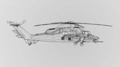 Tiger Helicopter Animation 2 動画素材 25097291