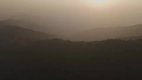 Tiger Hill View Point in Darjeeling, West Bengal, 4K drone view at sunrise. Stock Footage 341913274