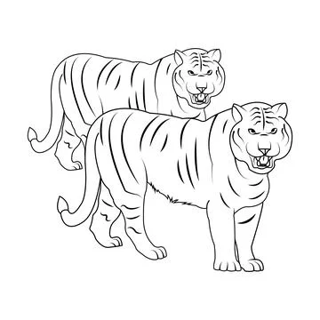 Tiger icon Stock Illustration