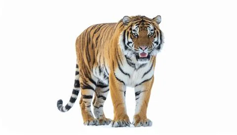 Tiger isolated on white background Stock Photos