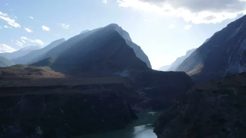 Tiger leaping gorge time lapse shangri la china Stock Footage 130726647