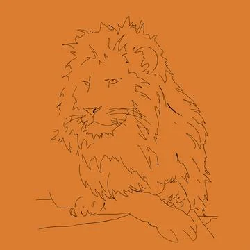 Tiger lies Stock Illustration