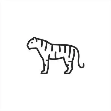 Tiger Line Icon Illustrazione stock