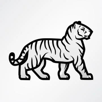 Tiger logo vector. Mascot design template. Shop or product illustration Stock Illustration