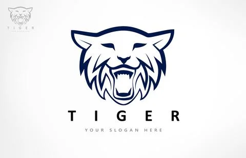 Tiger logo vector. Predatory wild animal design. Stock Illustration