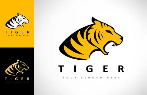 Tiger logo vector. Predatory wild animal design. Stock Illustration