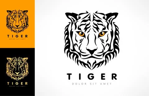 Tiger logo vector. Predatory wild animal design. Stock Illustration