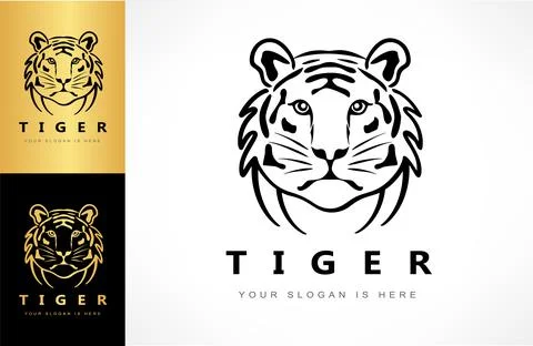 Tiger logo vector. Predatory wild animal design. Stock Illustration