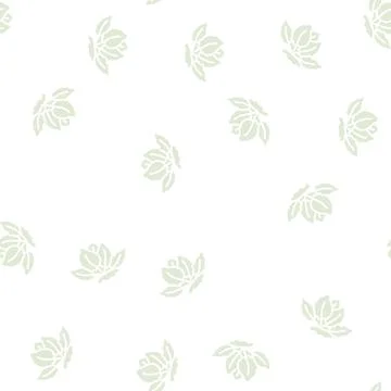 Tiger lotus glyph seamless pattern Illustrazione stock