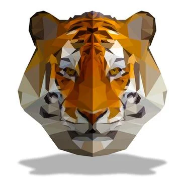Tiger - Low Poly Vector Stock Illustration