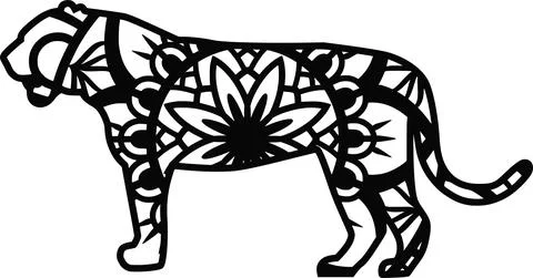 Tiger mandala Stock Illustration