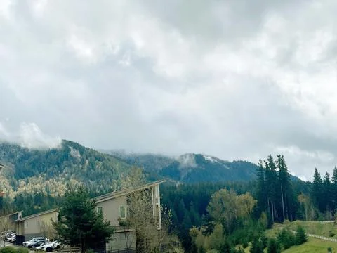 Tiger Mountain in the clouds Stock Photos